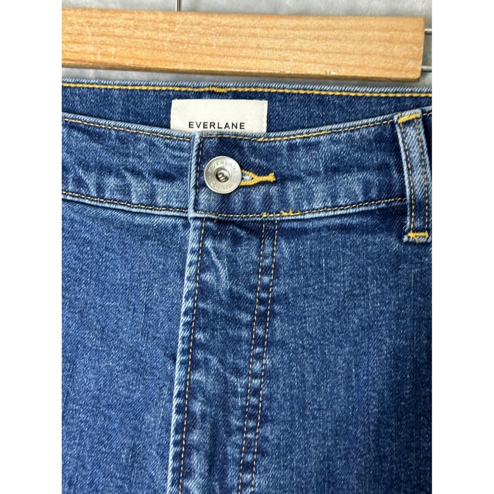 Everlane Womens Way-High Curve Jean33R Organic Cotton Barrel Denim Blue - Picture 9 of 12